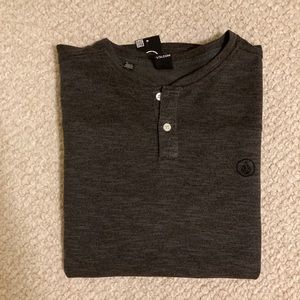 Volcom Men’s Long Sleeve Henley Jersey, Size Med